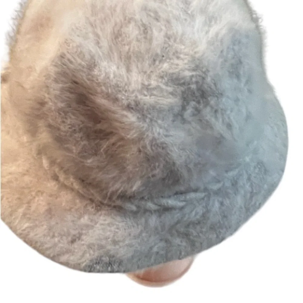 St Michael Grey Rabbit Fur Blend Bucket Hat Made in the UK OSFM